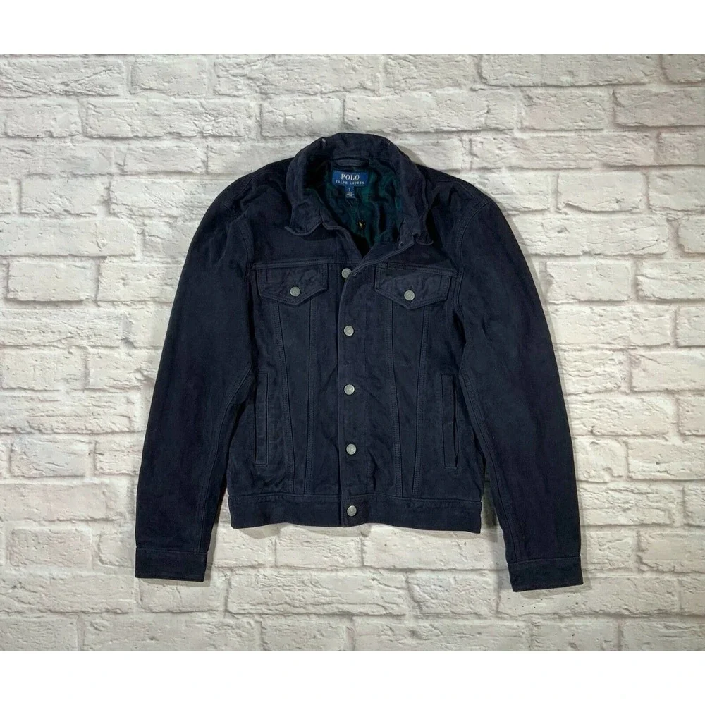 New Polo Ralph Lauren S Leather/Suede Western Moto/Biker Trucker Type-3 Jacket - Picture 2 of 11